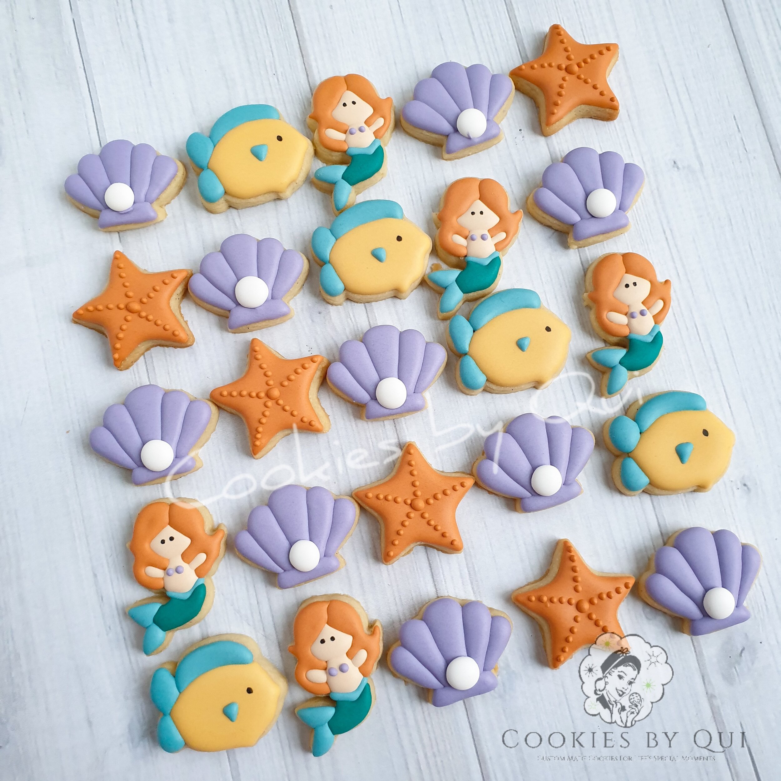Under the Sea Mermaid Mini Cookies - Cookies by Qui Geelong.jpg