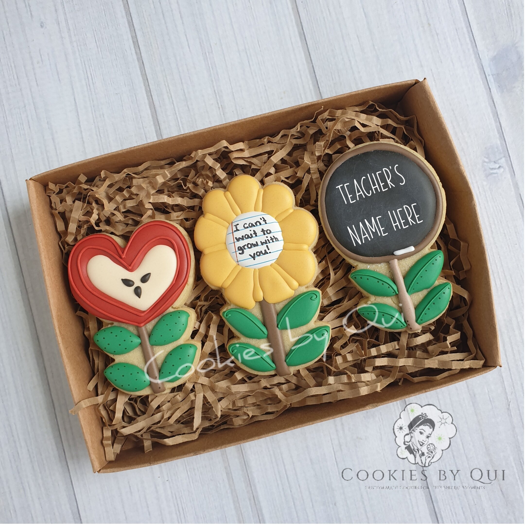 Teacher Flower Cookies I can't wait to Grow with You - Cookies by Qui Geelong.png