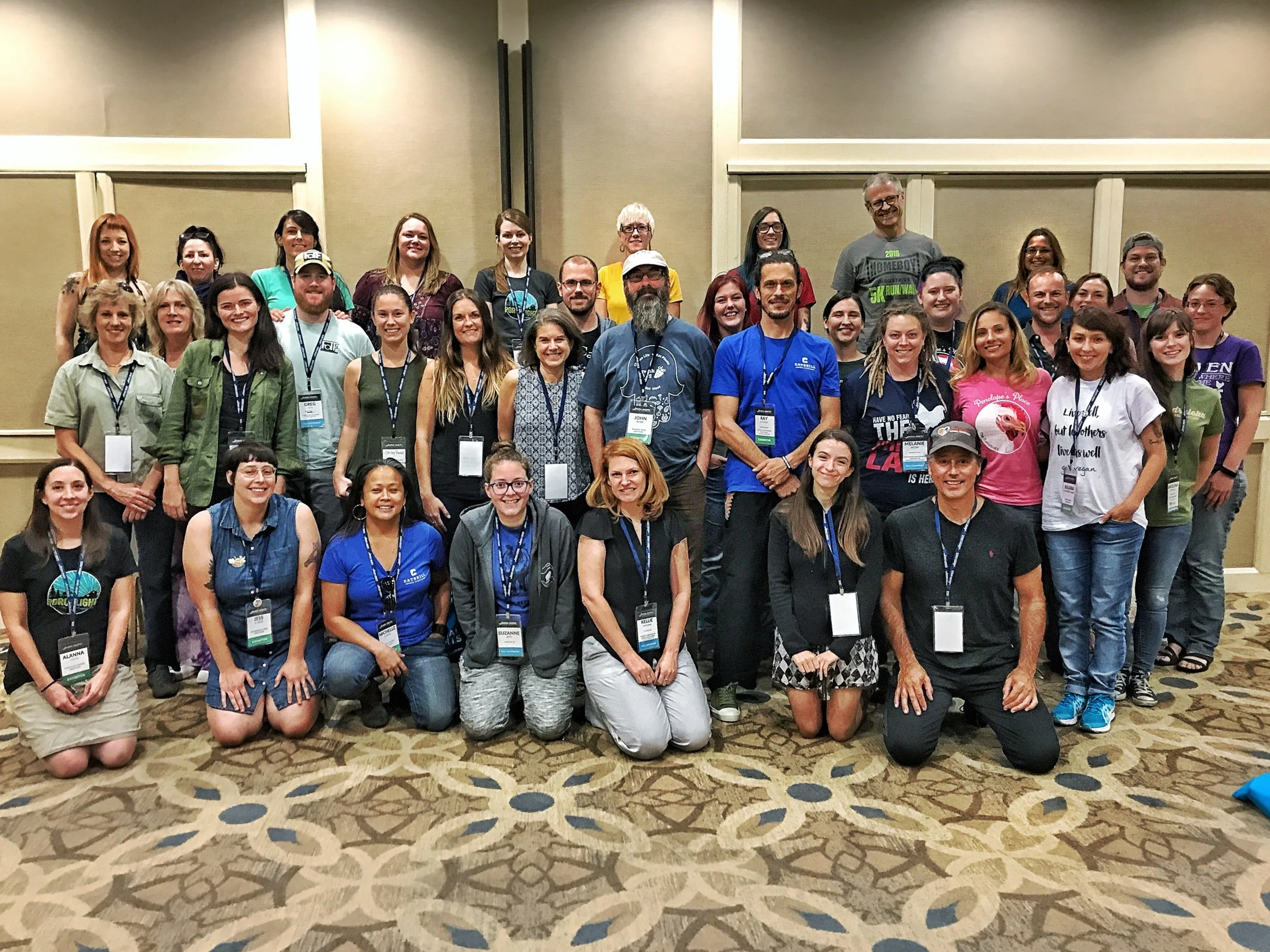 38 sanctuary humans representing 22 farm animal sanctuaries gathered at the Animal Rights National Conference.