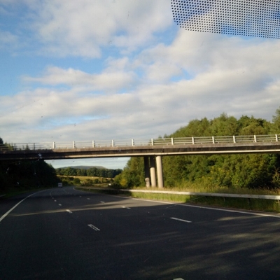 We left early and it was sunshine all the way down the M6