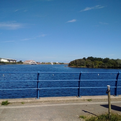 What a lovely view to unpack the van at. 