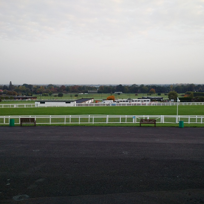 The view of Sandown Park and beyond when we arrived for CRE 2017