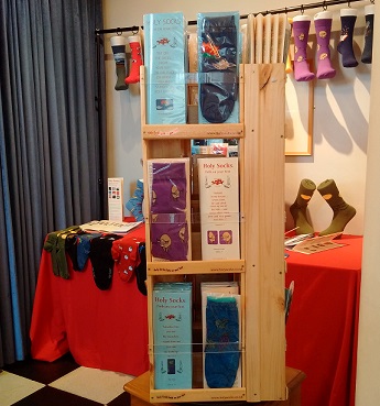 Our display of Holy Socks at Bury St. Edmunds, 2017