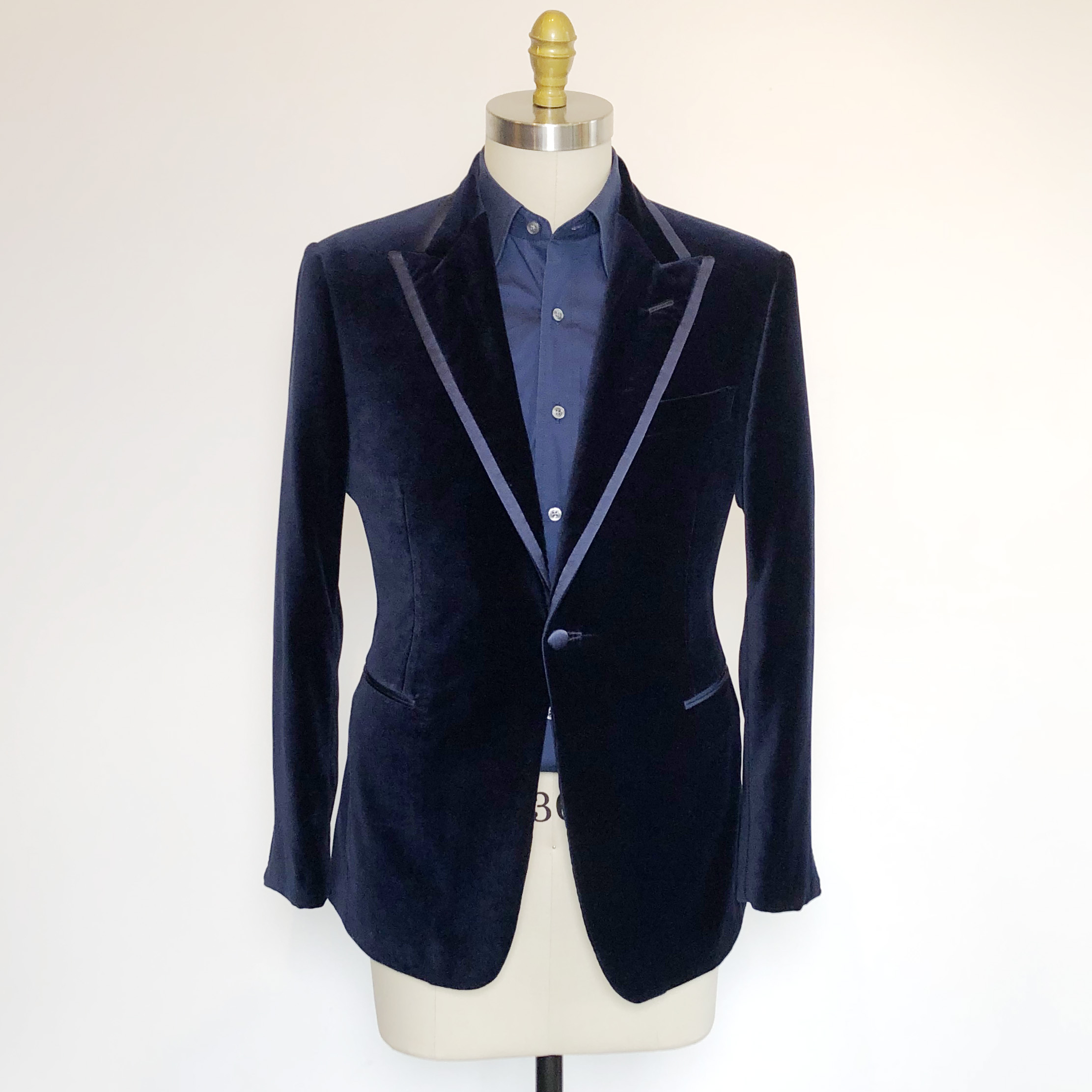 Blue velvet jacket with trim.jpg