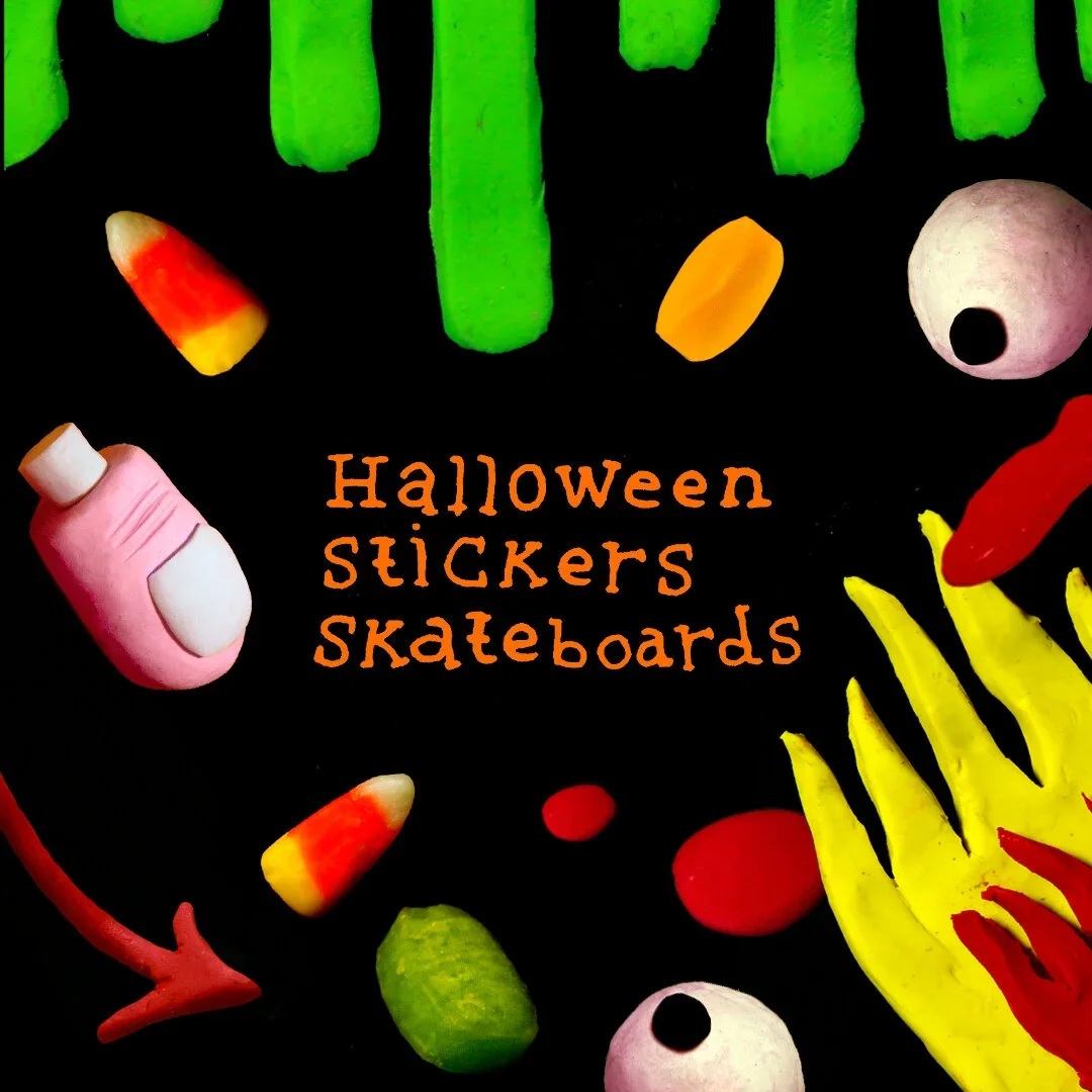 HALLOWEEN STICKER SKATEBOARDS