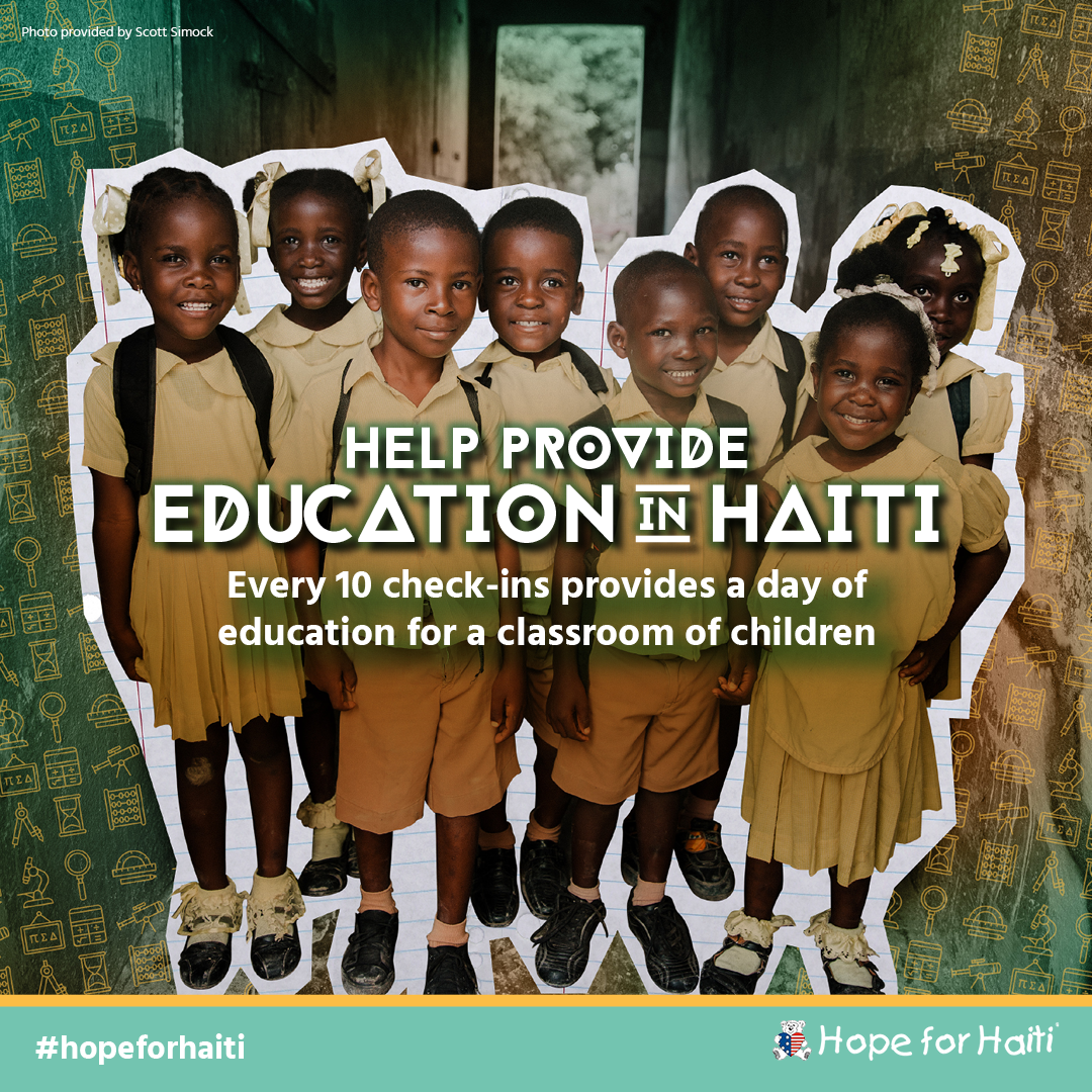 This February, every 10 check-ins at Steamtown Yoga will provide a day of education for a classroom of 30 children in Haiti! We’re working with Causely and Hope for Haiti to make it happen. You can add #hopeforhaiti when you check in to promote the cause. For more information about this month’s charity, check out hopeforhaiti.com