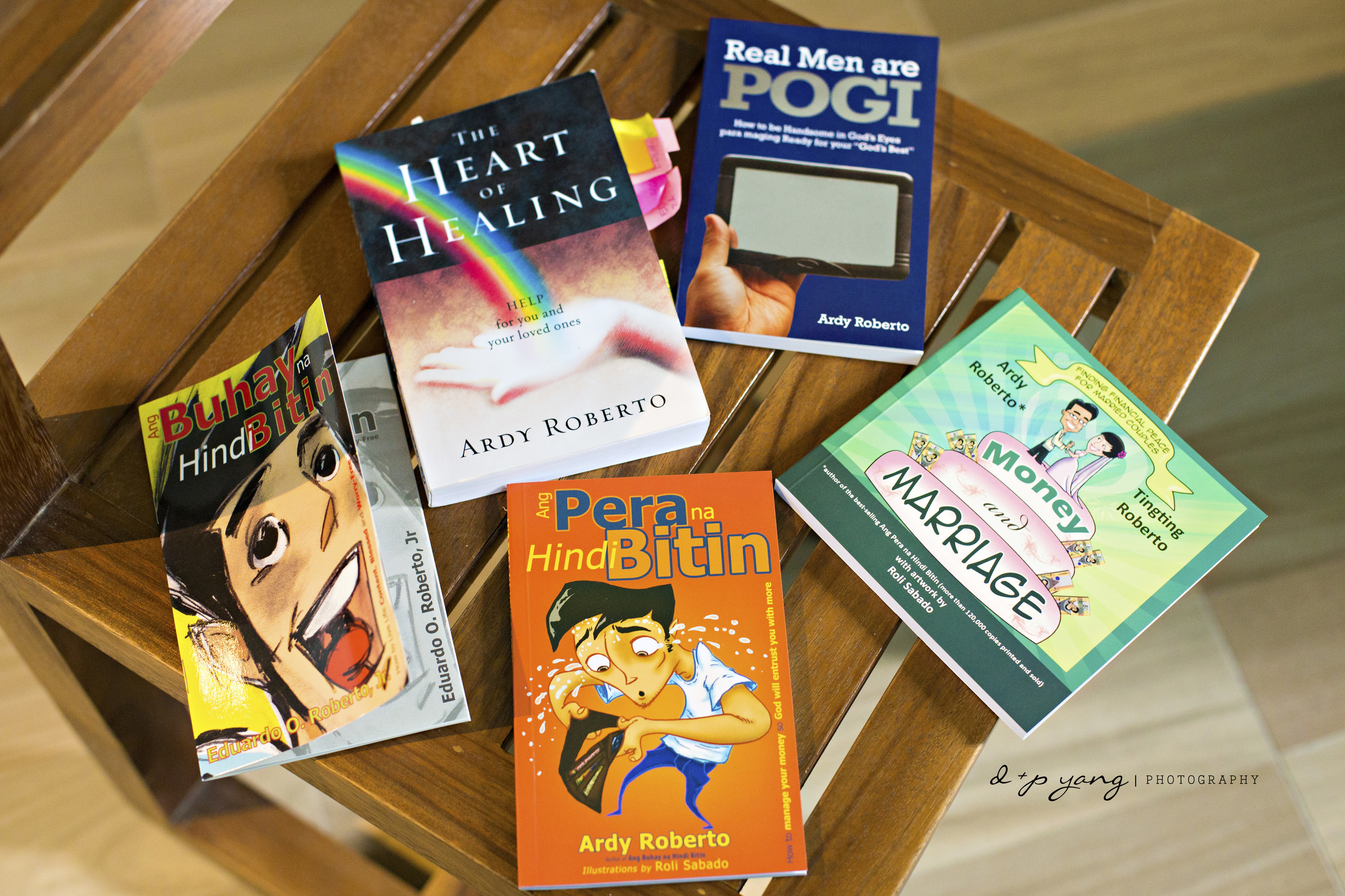 Here are some of Ardy's books including the #1 national best selling book in the Philippines, "Ang Pera na Hindi Bitin."