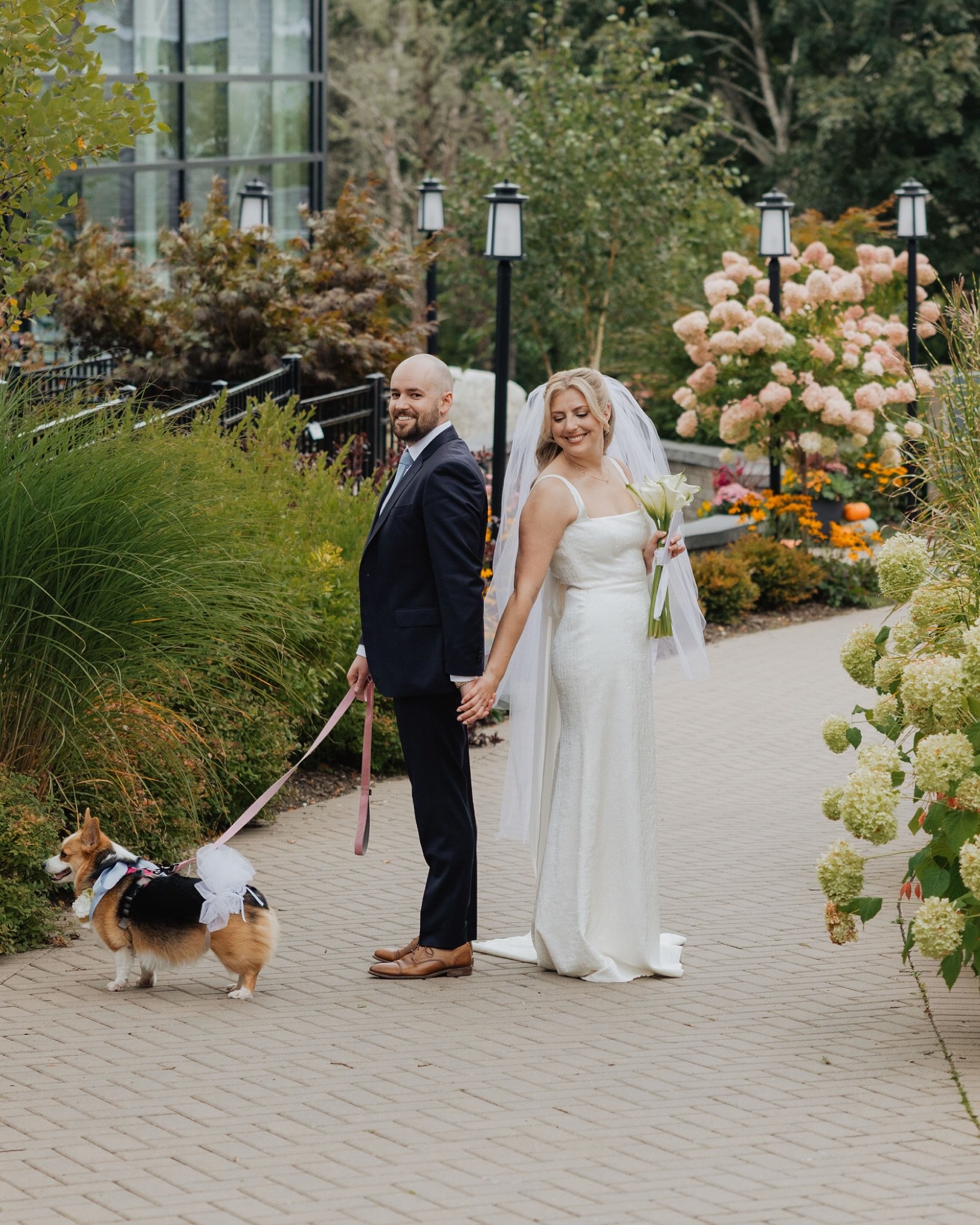 There was something really special about watching these two get married in Nova Scotia, back at their favourite place &mdash; the same one where David proposed.
.
Their first look, their private vows with their dog, Peggy&hellip; there were a lot of 