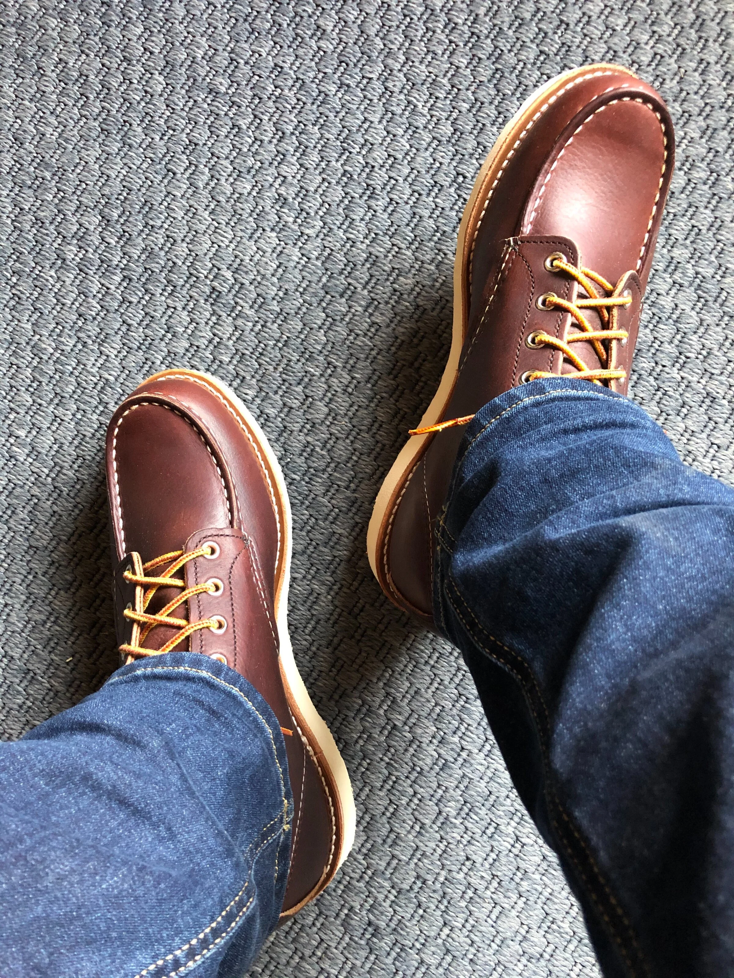 red wing moc toe break in