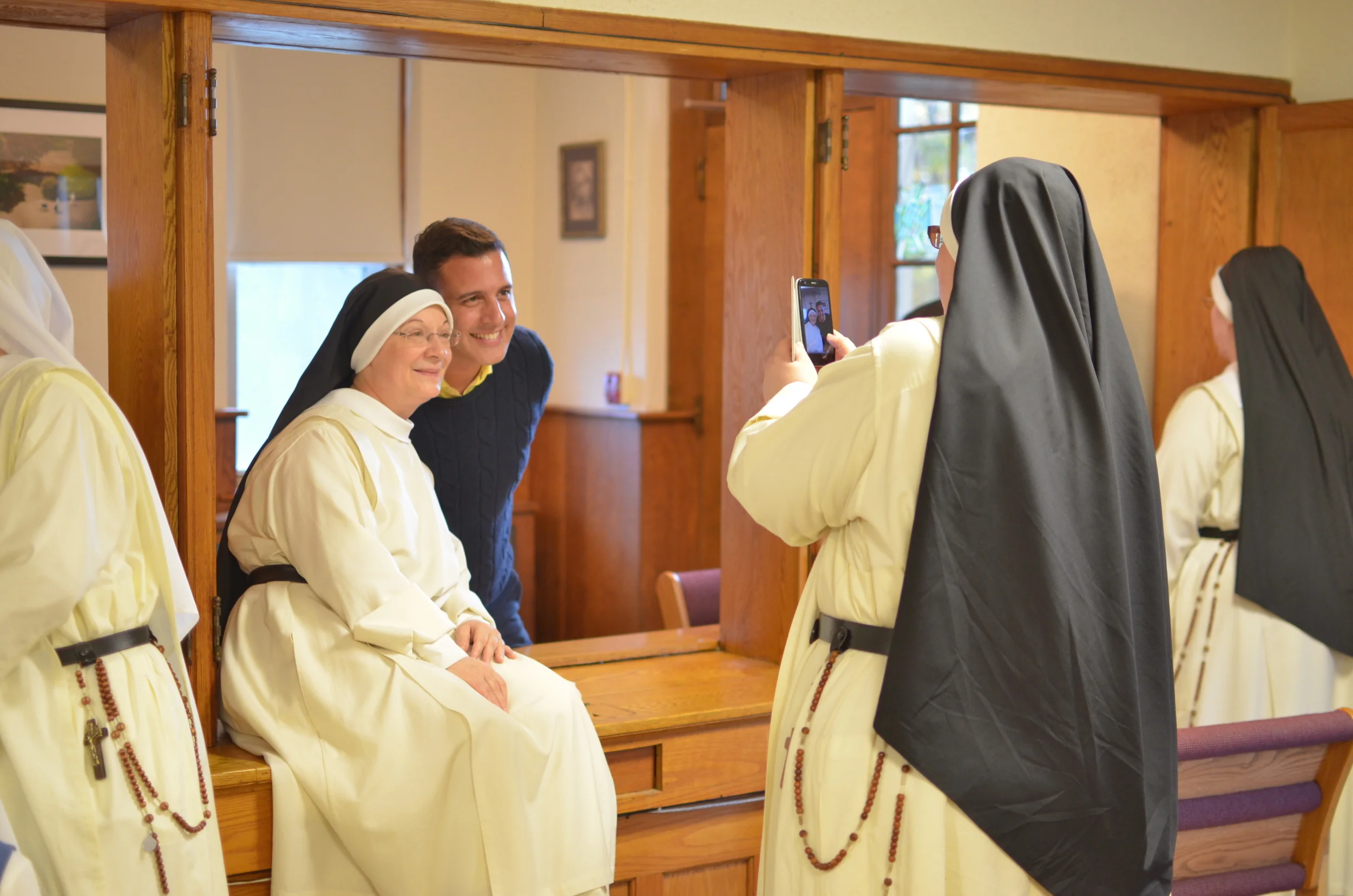 Sr. Denise Marie was overjoyed to finally meet her seminarian!