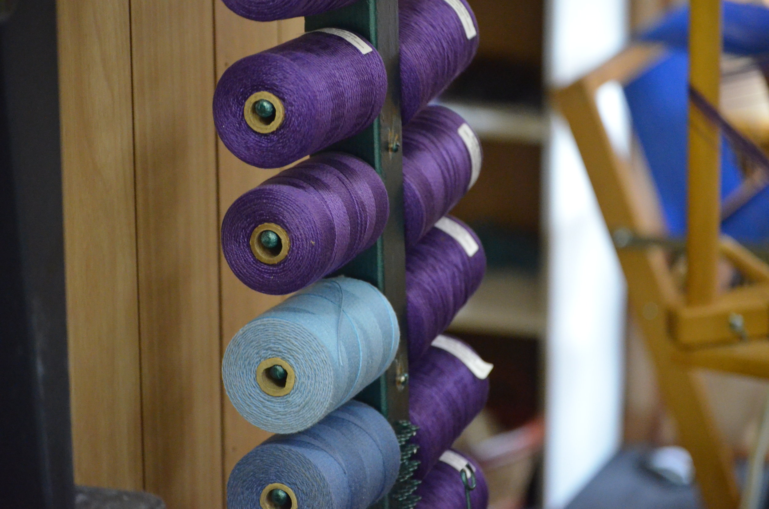 2) Making sure you have enough thread! We like to use Camilla Valley Farm's UKI- 5/2 Mercerized Cotton in Purple (#27)