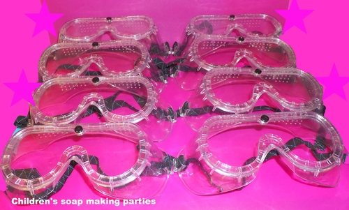 Copy of goggles children wear whilst making soap