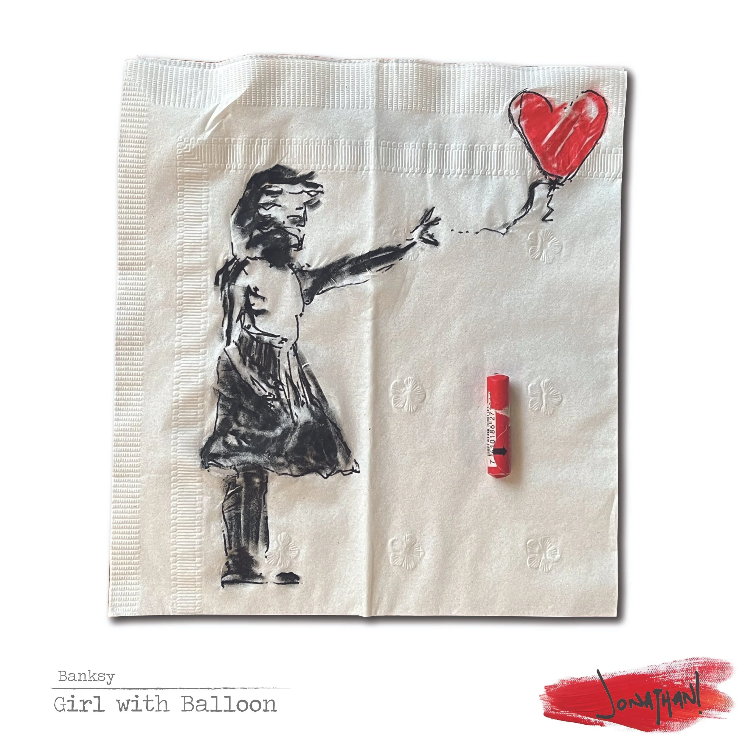 Famous Art on Napkins: Banksy's 'Girl With Balloon