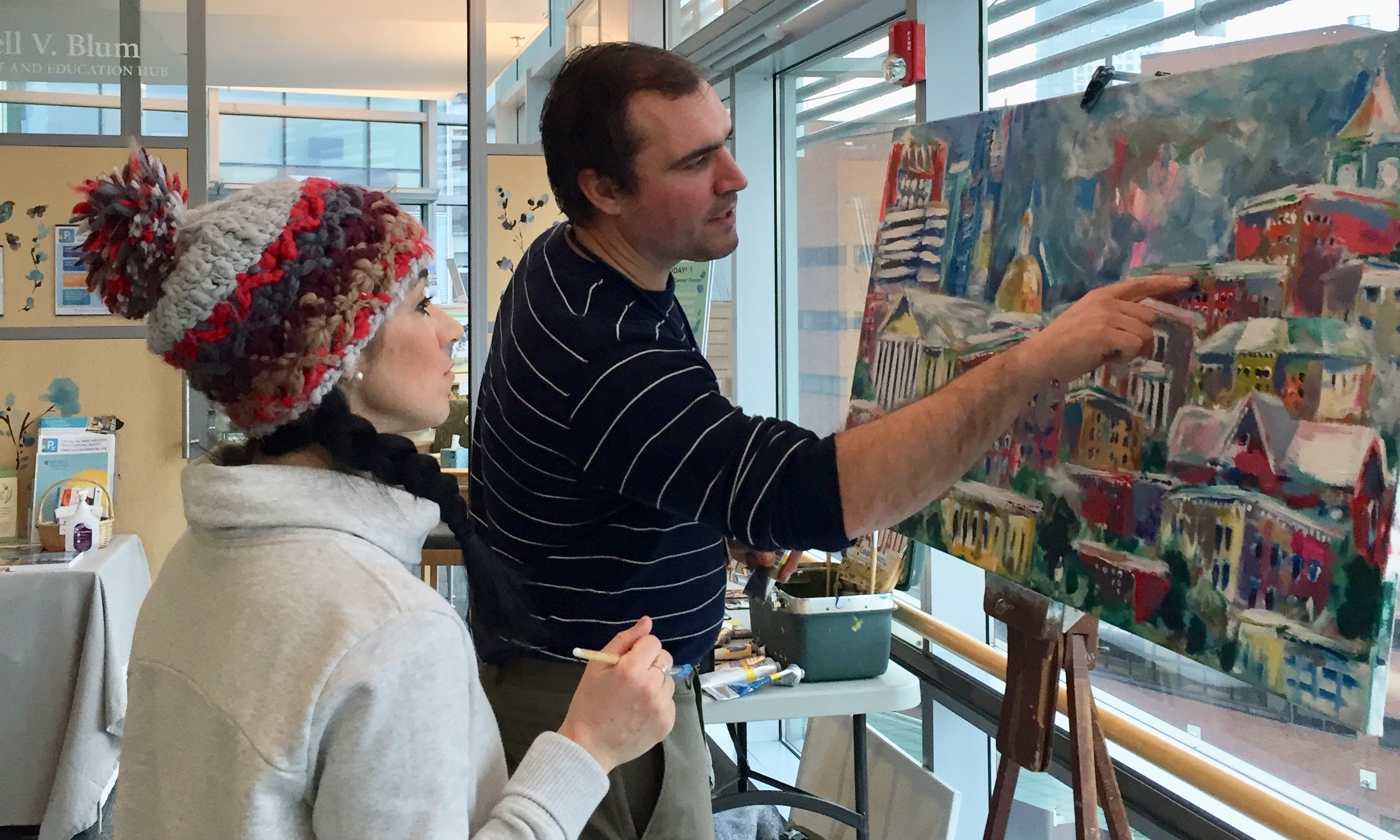 The concept is simple - Art is a universal language, it can bridge cultural boundaries and facilitates healing. By setting up an easel, this pop-up studio opens the door to meaningful interactions with patients, families, doctors, nurses, and volunteers in any setting, at any moment. 