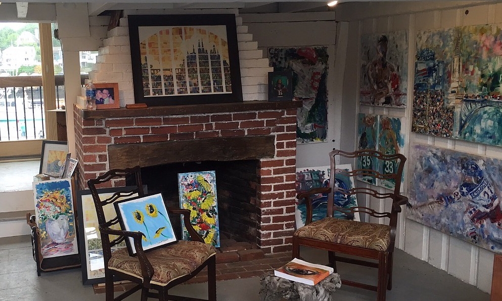 It's a working studio, so I'll probably have paint on my hands, the ground, my clothes, and hopefully not on you. 