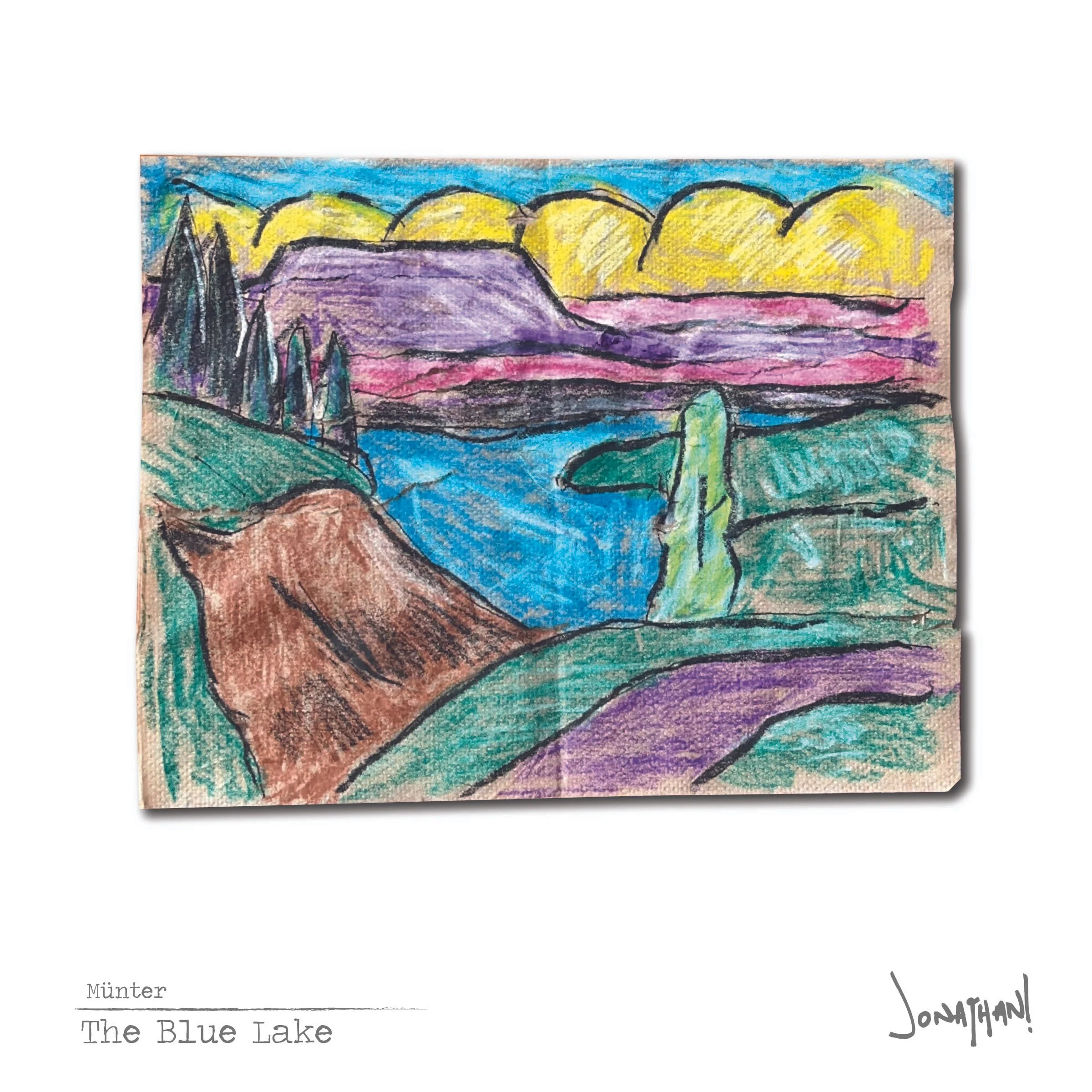 Famous Art on Napkins: Munter's 'The Blue Lake'
