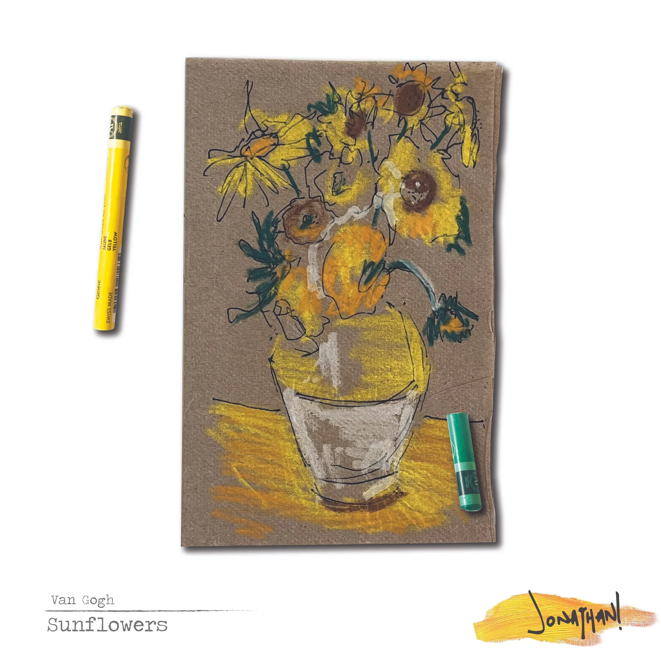 Famous Art on Napkins: Van Gogh's 'Sunflowers'
