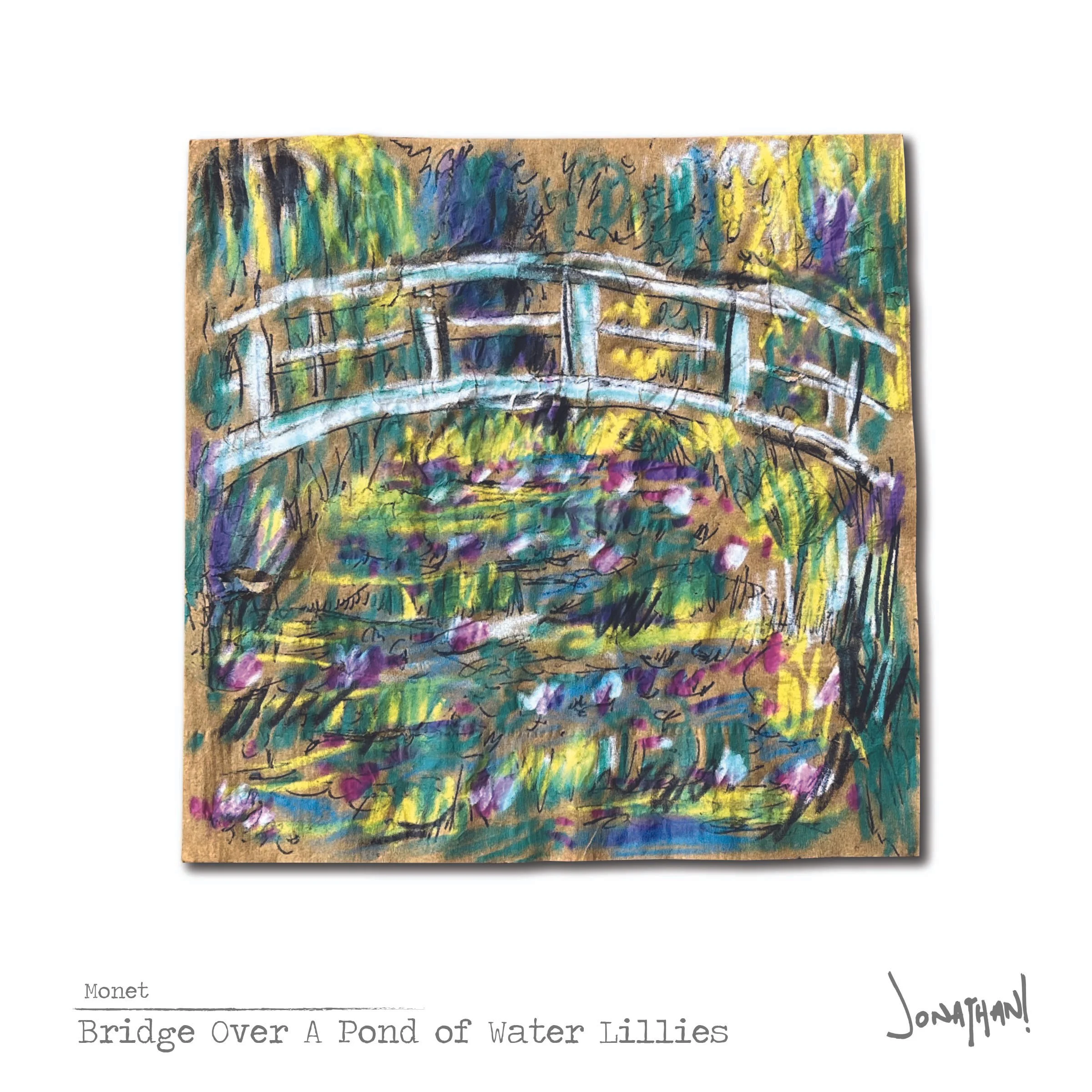 Famous Art on Napkins: Monet's 'Bridge Over A Pond of Water Lillies'