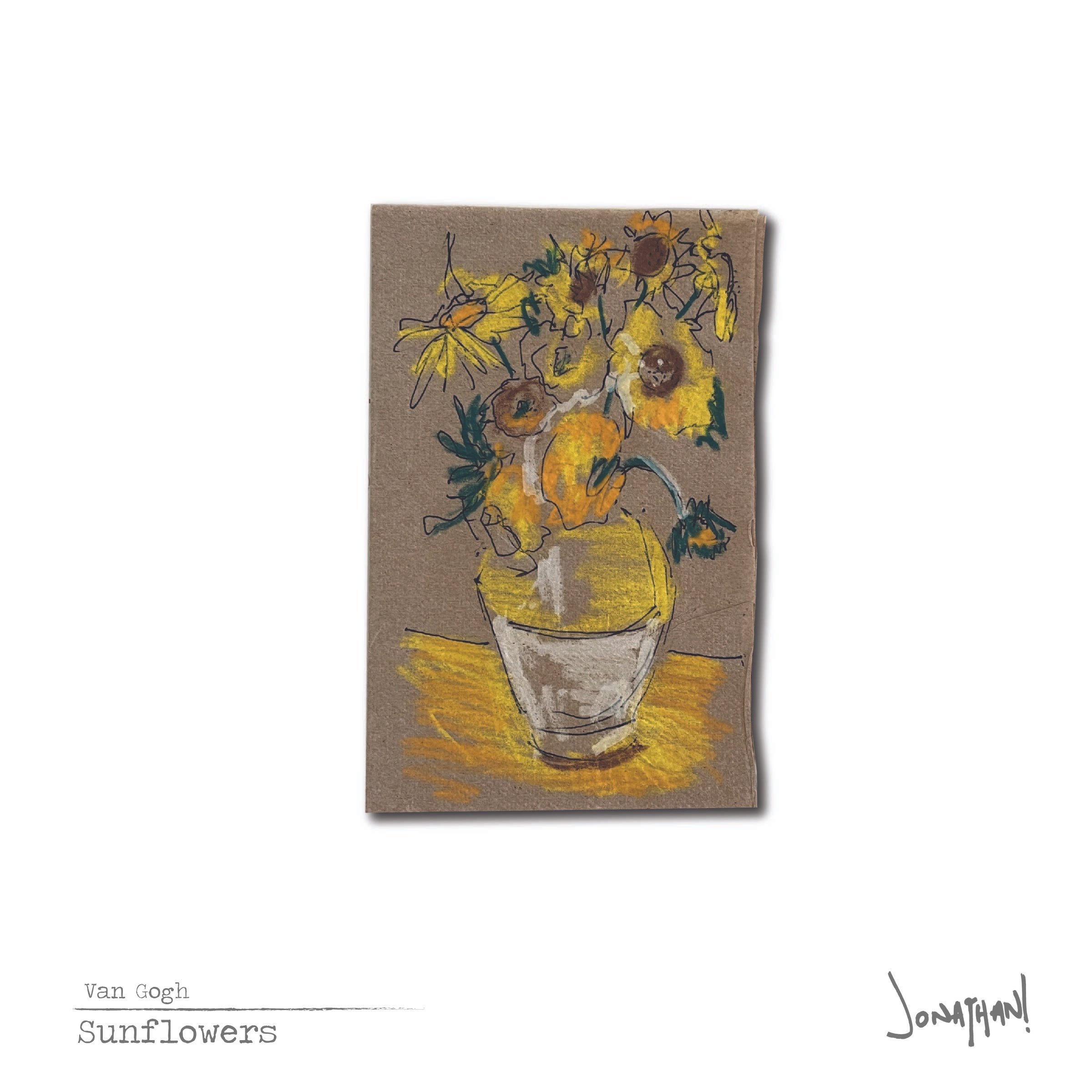 Famous Art on Napkins: Van Gogh's 'Sunflowers'