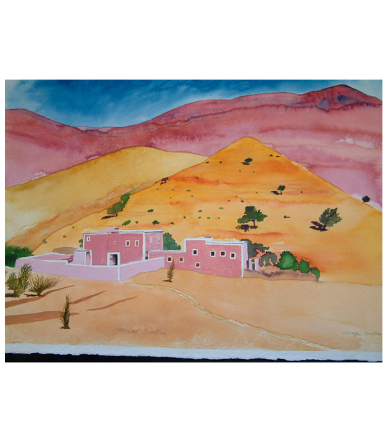 Southern Moroccan Village In The Atlas Mountains