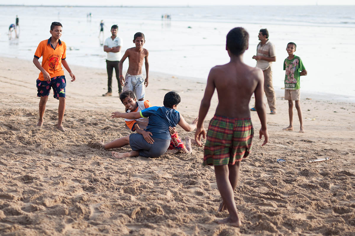 Kabaddi takedown, Juhu beach.