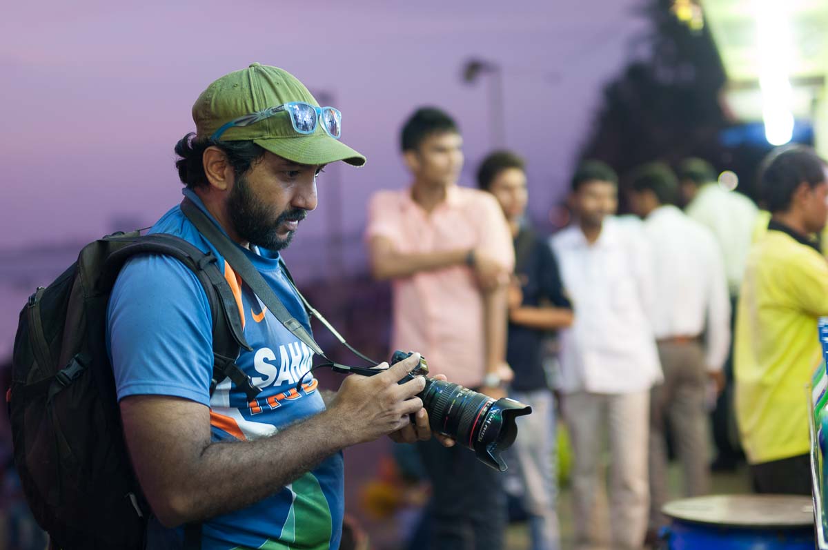The engrossed photographer