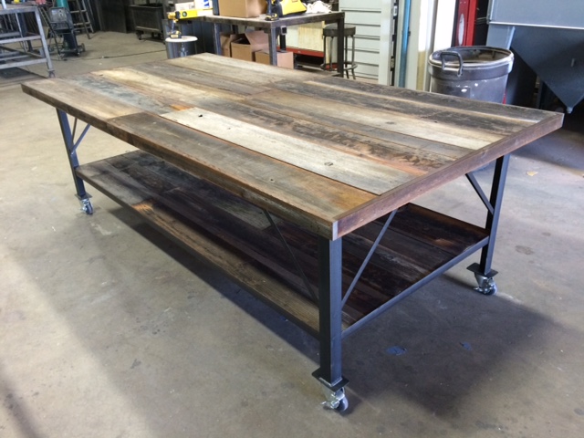 Steel & Reclaimed Wood Table