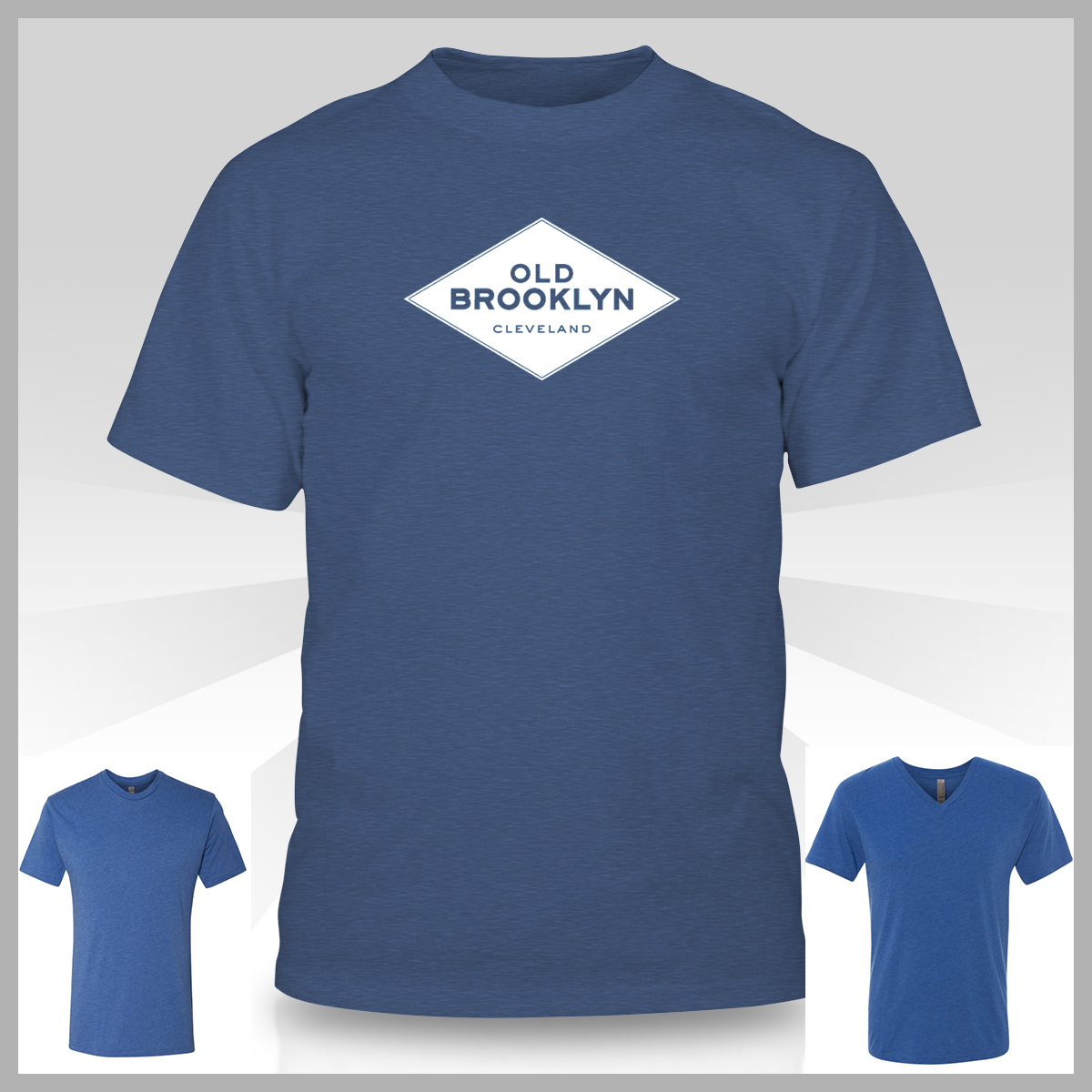 white and royal blue t shirt