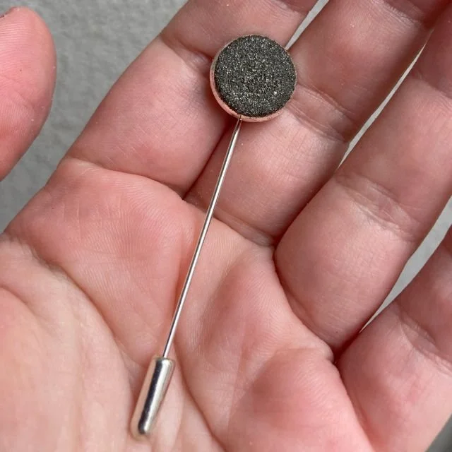 Handmade jewelry contemporary with real sand from Danube river riverbanks