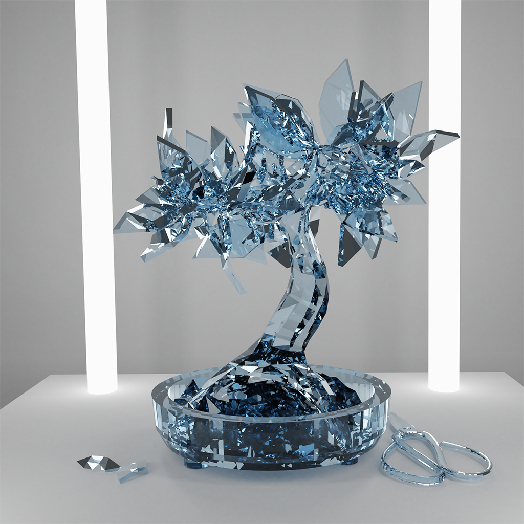 Crystal Bonsai - Blue Series 