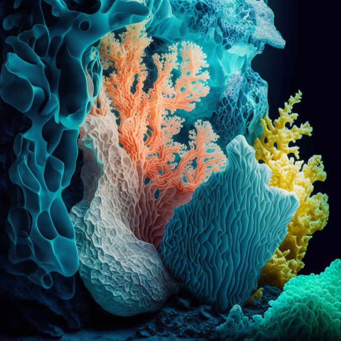 laila_coral_reef_closeup_made_of_plastic_bags_734a4e60-2de7-477a-8de9-4a9a5af586f6.png