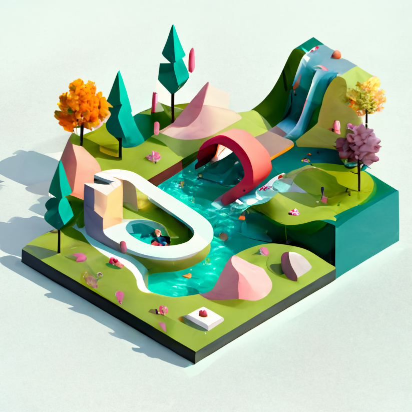 NN_laila_isometric_miniature_organic_architecture_park_ponds_with__e171f039-d8cb-4d0a-a9bc-430abc65a228.png
