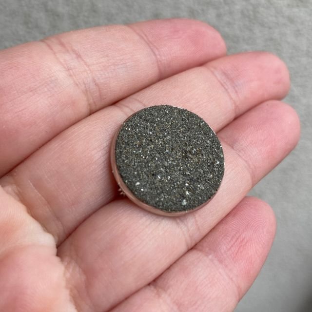 Handmade jewelry contemporary brooch with real sand from Danube river riverbanks