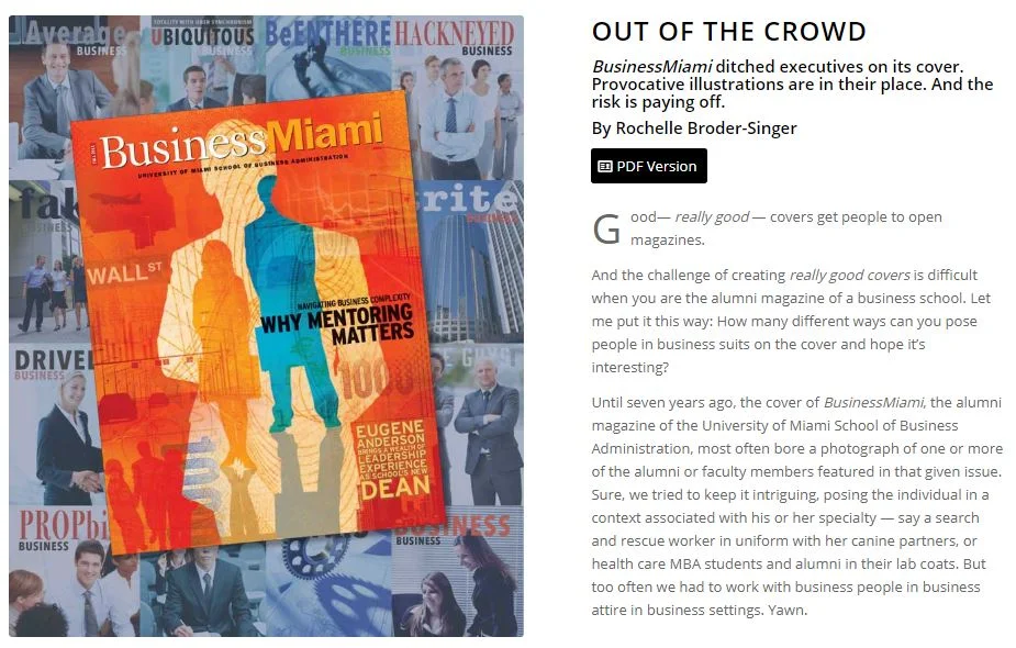 "Out of the Crowd"- An Article on Magazine Covers for Pages magazine