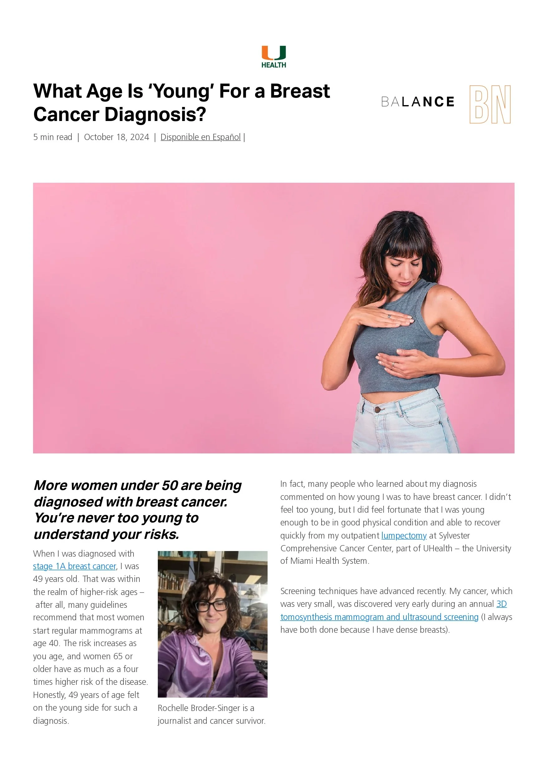 What Age Is ‘Young’ For a Breast Cancer Diagnosis? 