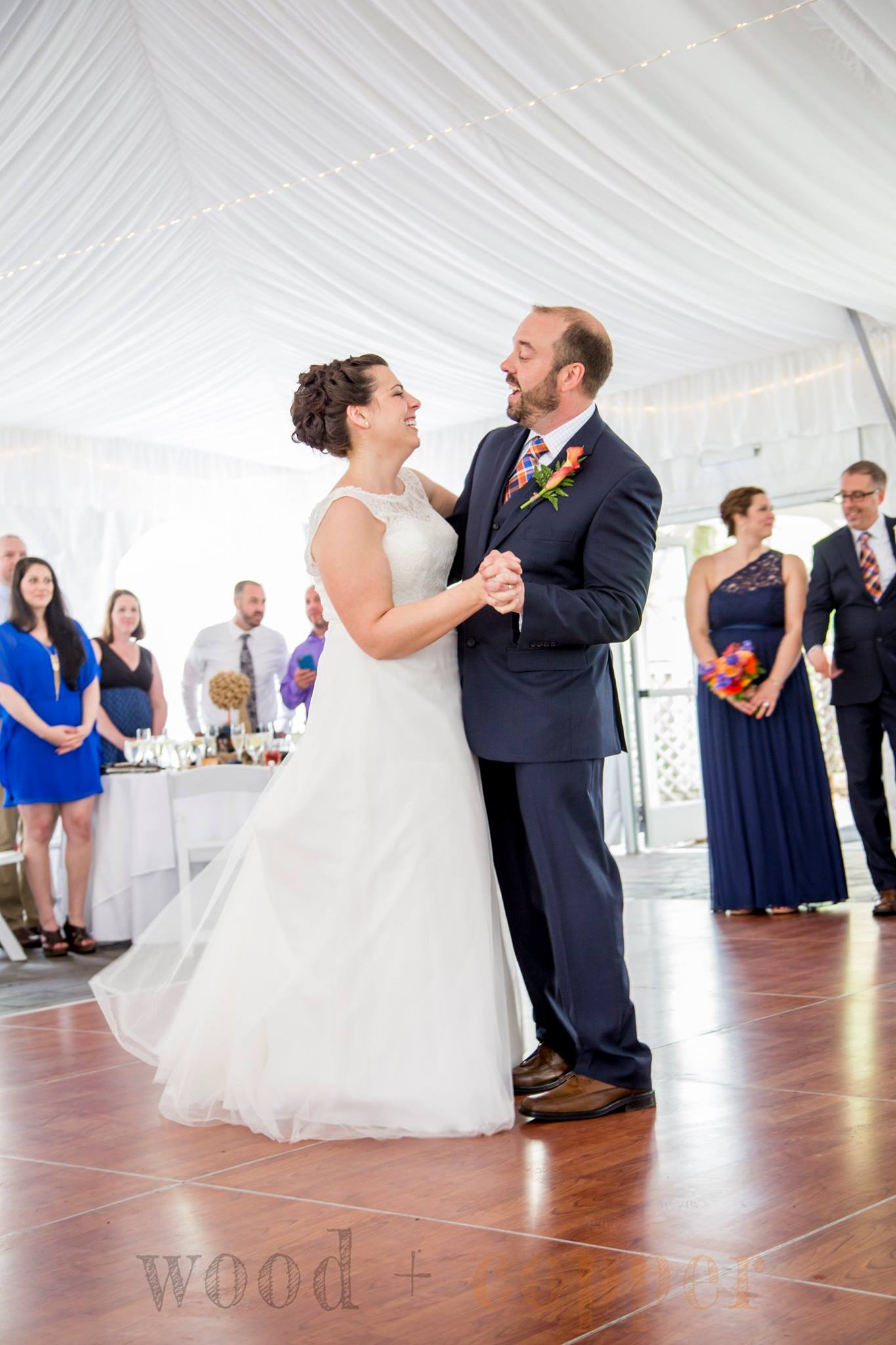 The new husband-and-wife danced their first dance to one of my favorite songs, "Harvest Moon" by Neil Young ... But there's a full moon risin' Let's go dancin' in the light We know where the music's playin' Let's go out and feel the night. Because I'm still in love with you I want to see you dance again Because I'm still in love with you On this harvest moon.