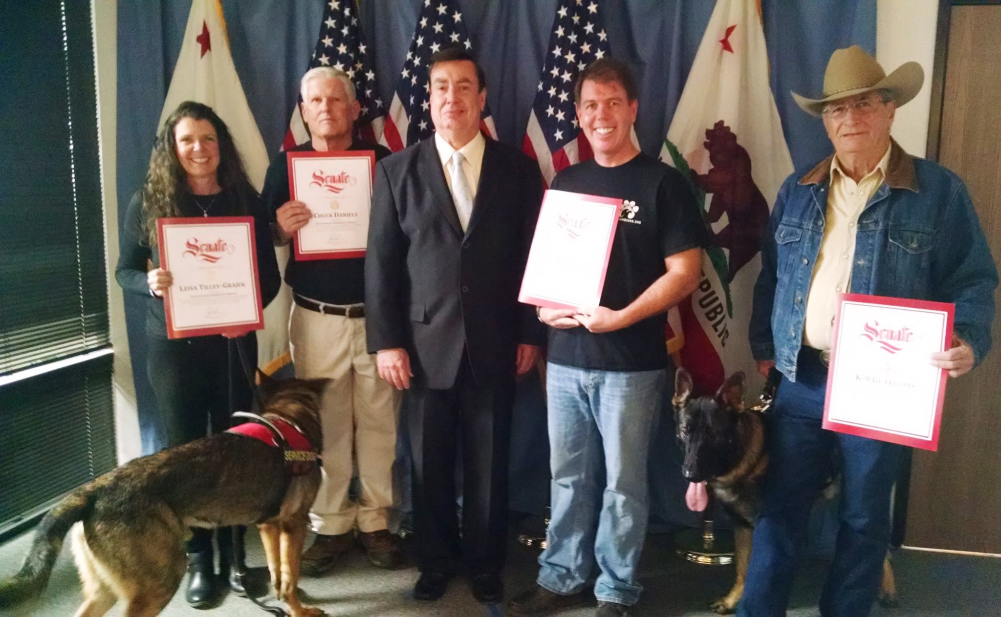  Senator Joel Anderson Honors K9 Guardians, Inc. For Their Service To Veterans