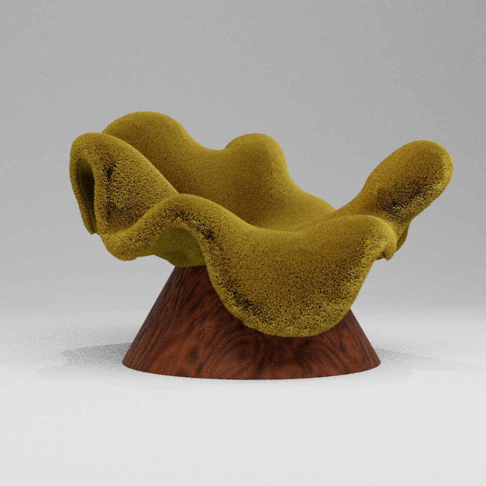  SHAG ANEMONE CHAIR BY BRANDI HOWE 