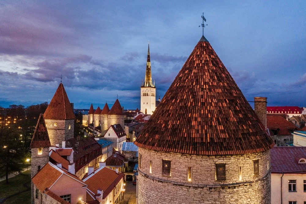 Panoramic view of Tallinn Old Town, Estonia