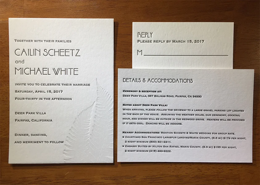 Fern invite set