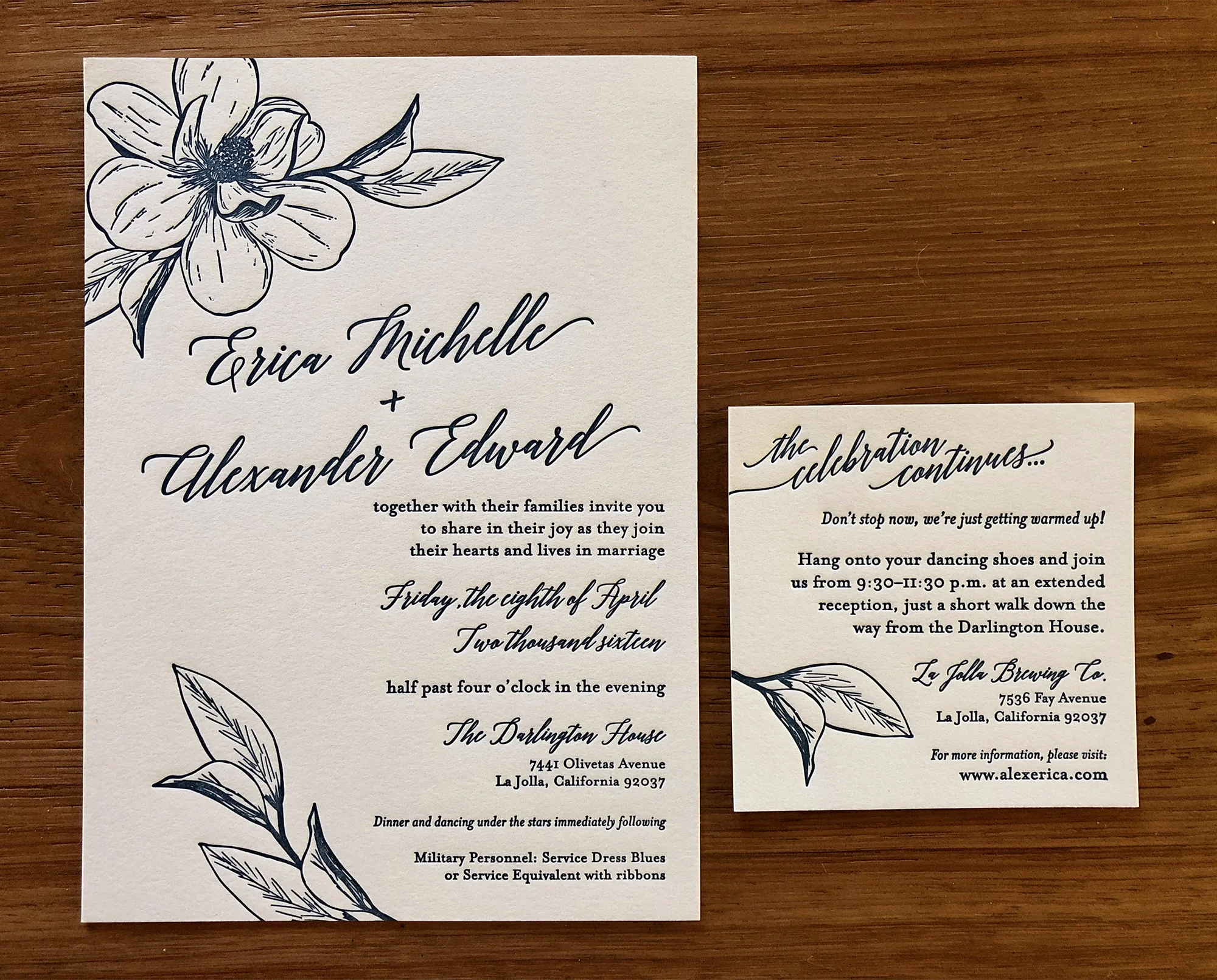 Floral wedding invitation
