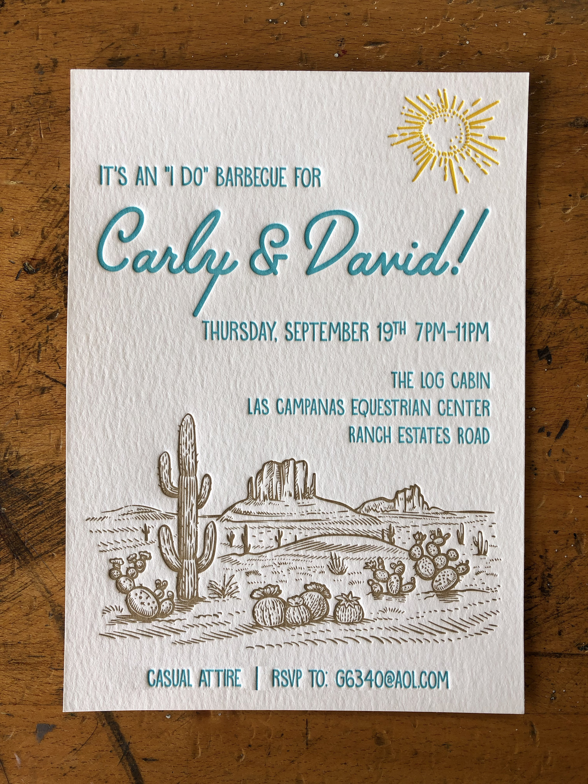 Arizona Landscape Wedding Invitations