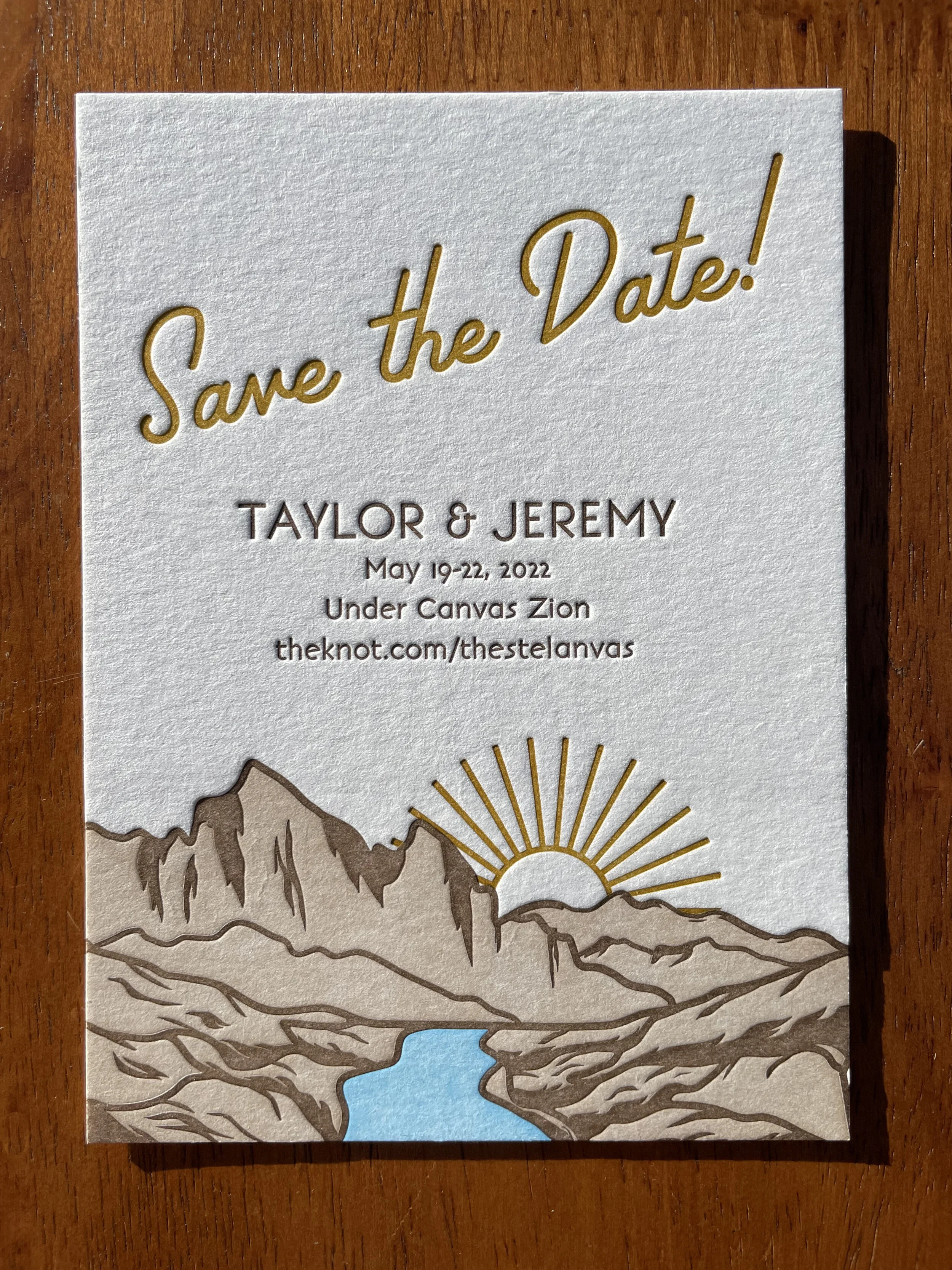 Taylor and Jeremy save the date