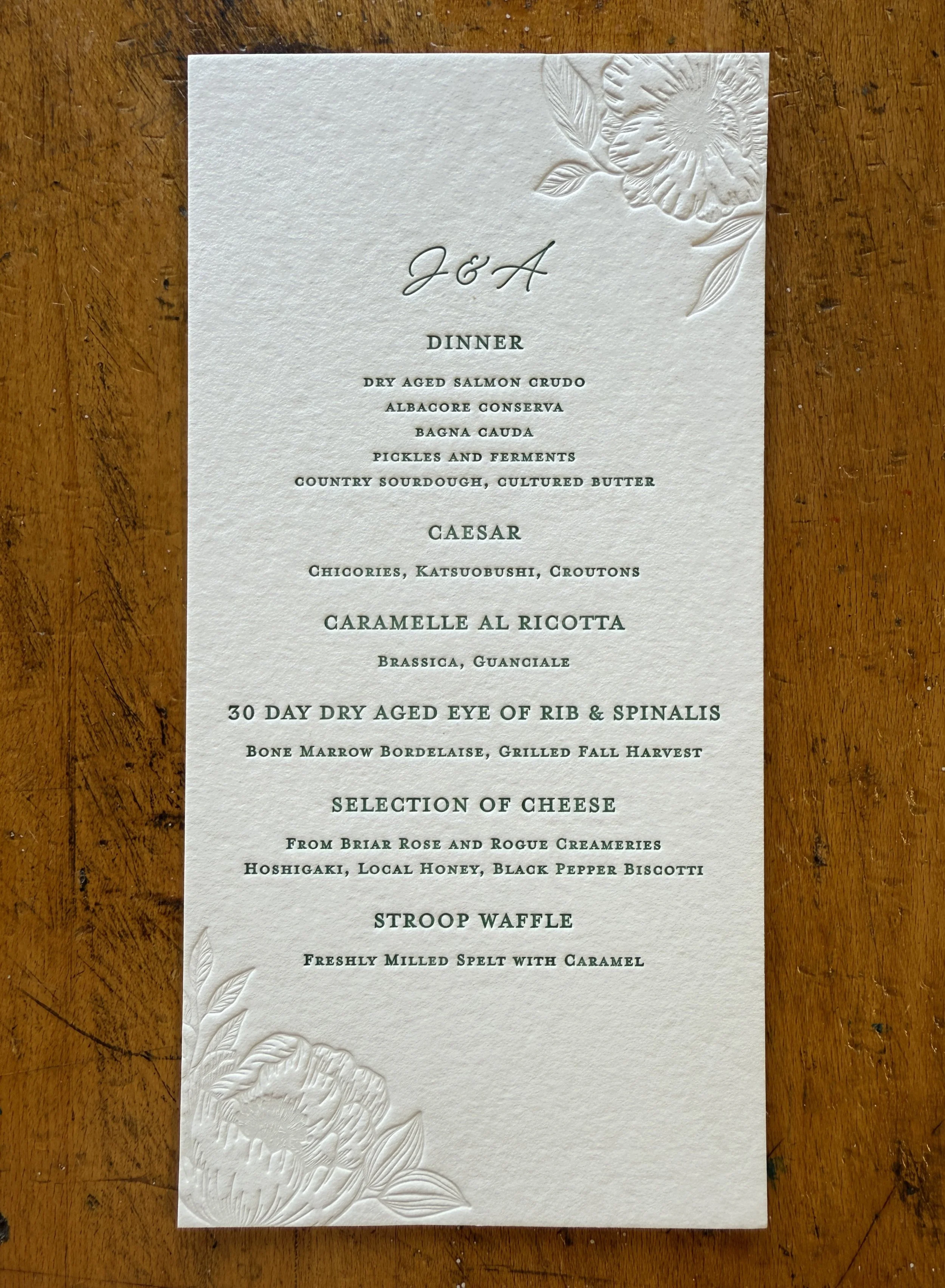 Anemone menu - Alex