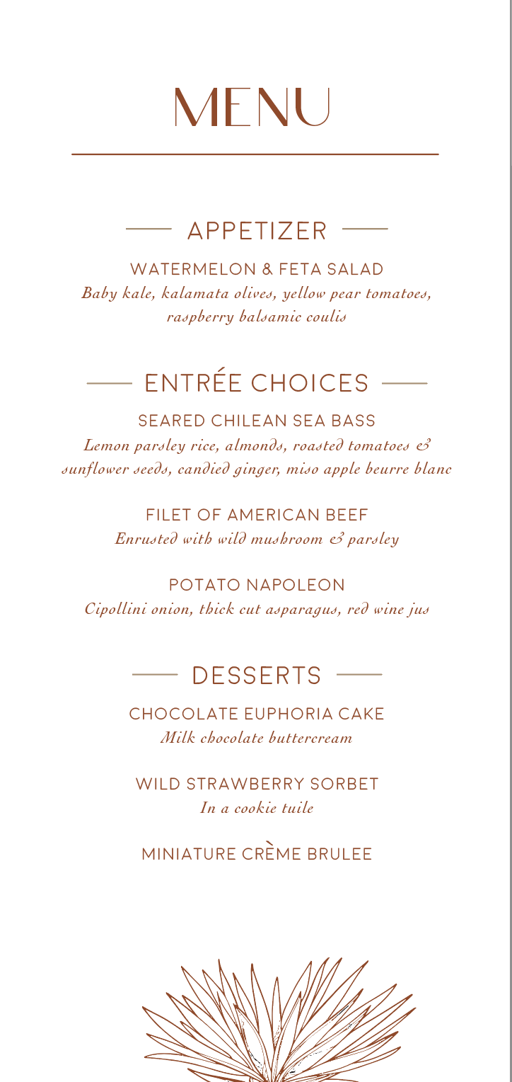 Agave menu