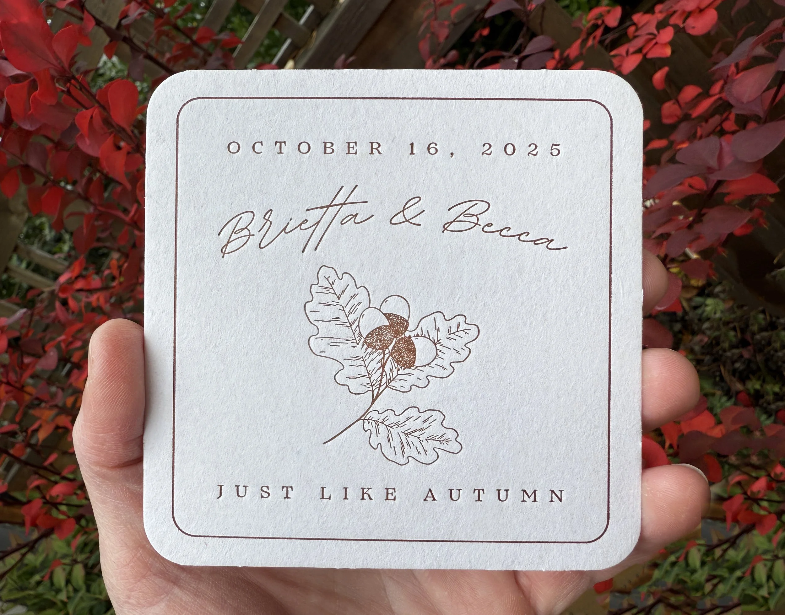 Brietta and Becca coaster