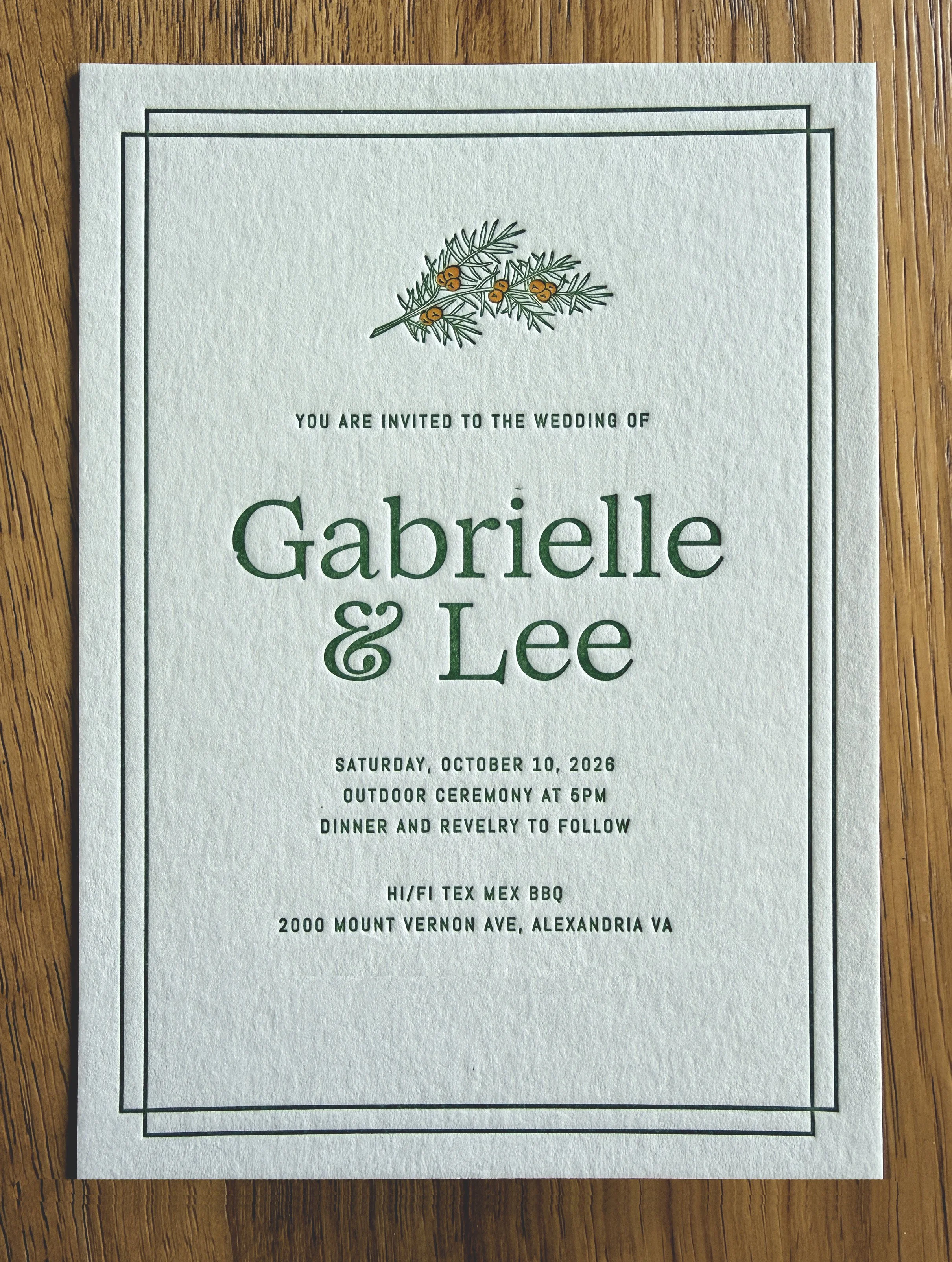 Gabrielle + Lee Juniper