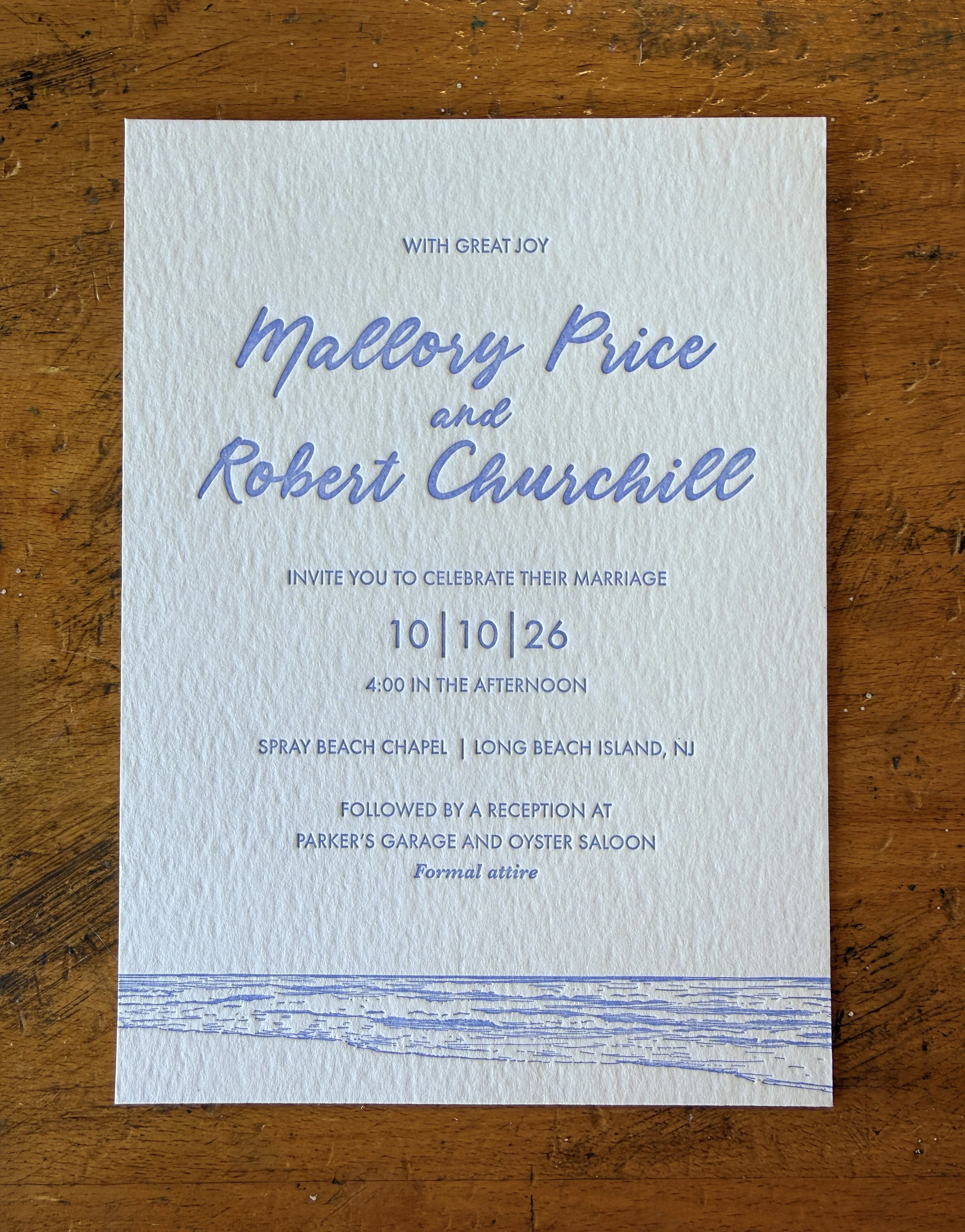 Mallory + Robert invite