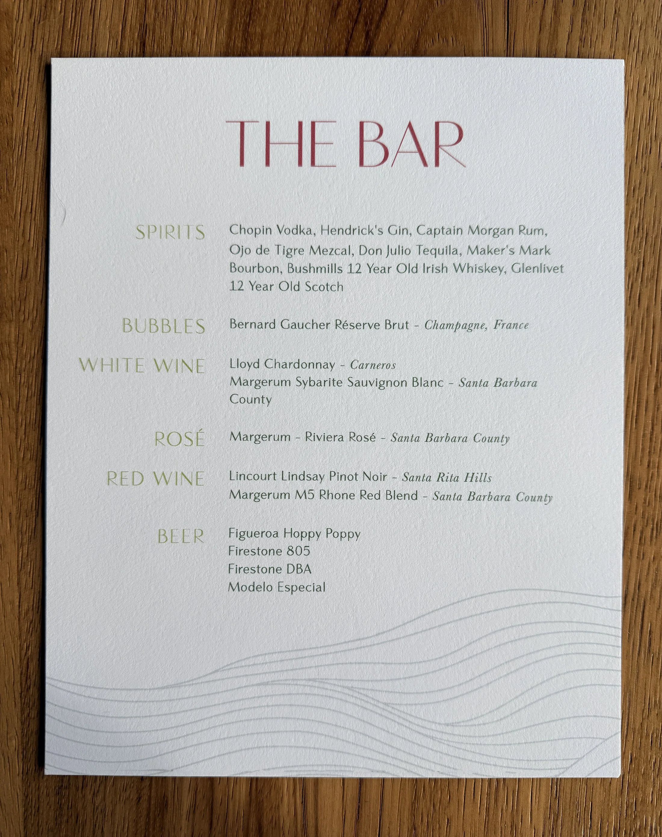 Wavy bar sign - digitally printed