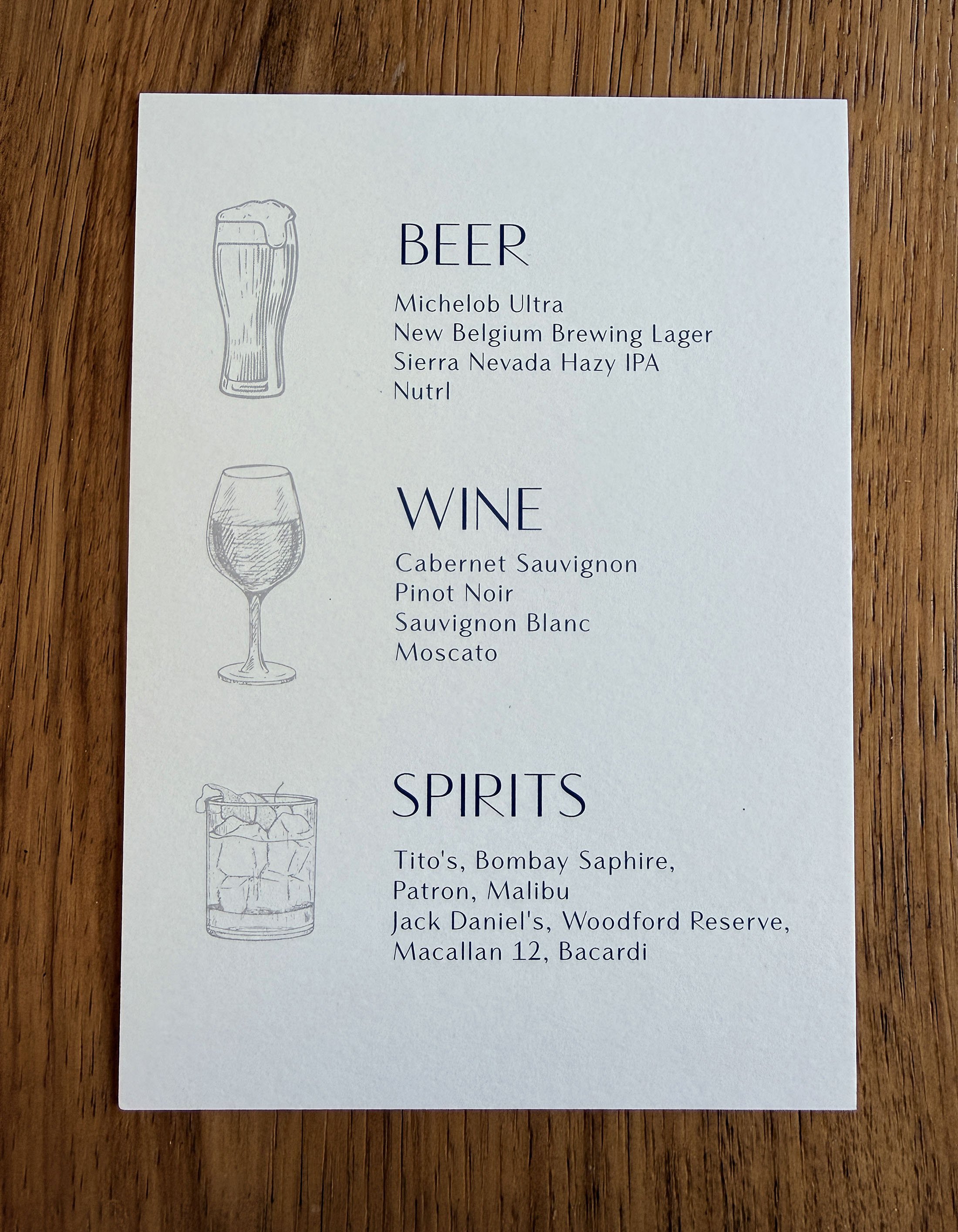 Kelsey + Kenny bar sign: digitally printed